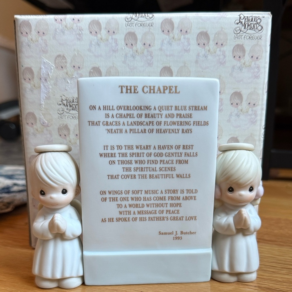 Precious Moments White 'The Chapel' Figurine with box